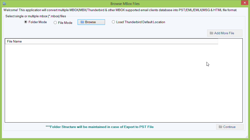 screenshot of Softaken MBOX To PST Converter